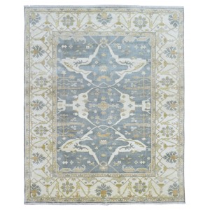 Darby Home Co One-of-a-Kind Soleia Oushak Hand-Woven Wool Blue Area Rug DRBH1360